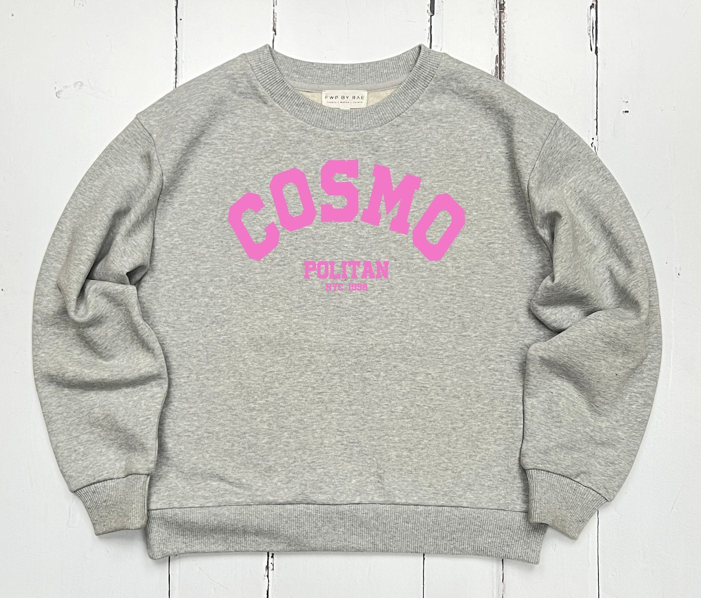 cosmopolitan sweatshirt pink light grey | fwp by rae