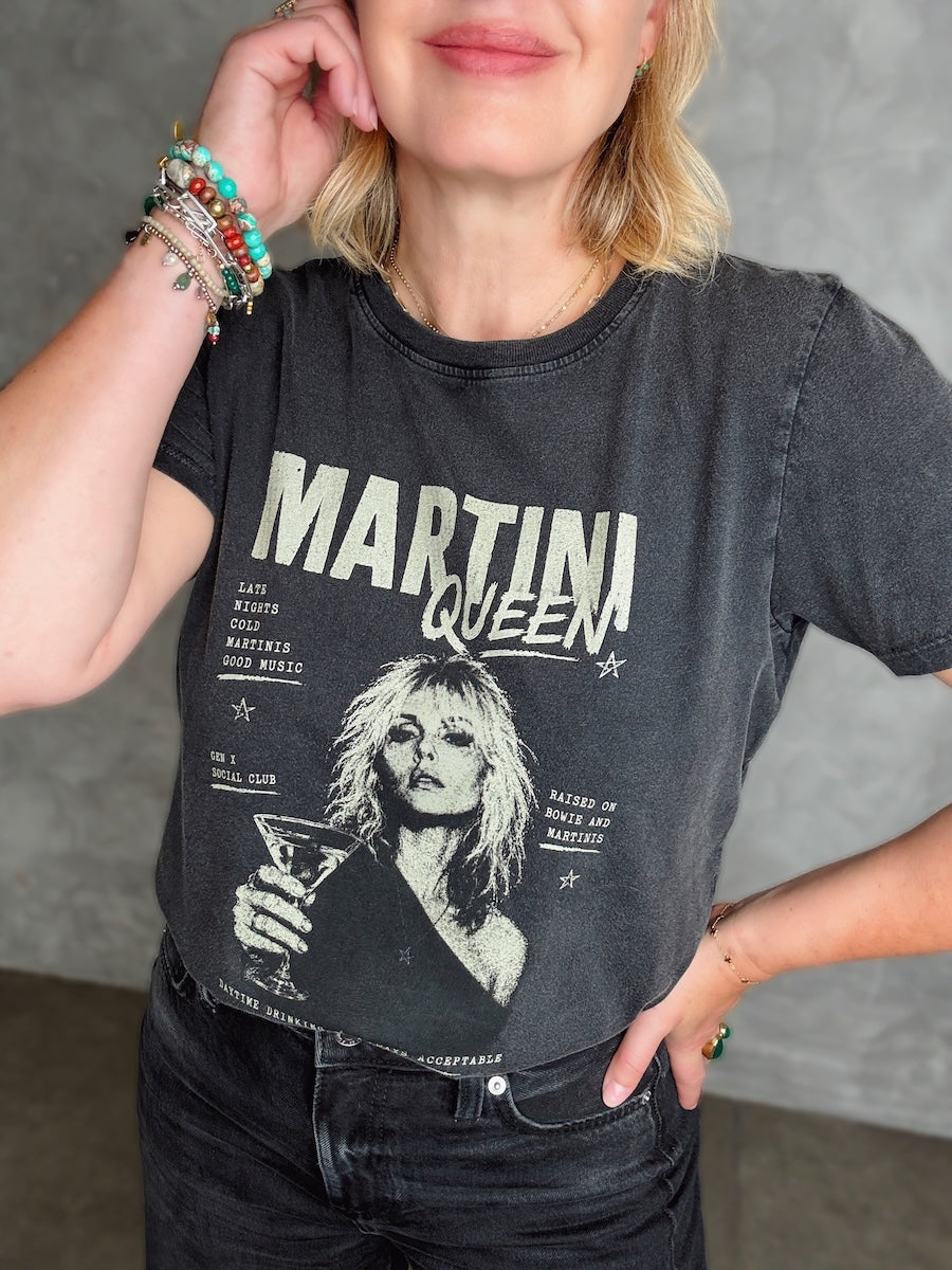Martini Queen Stone Wash Tee