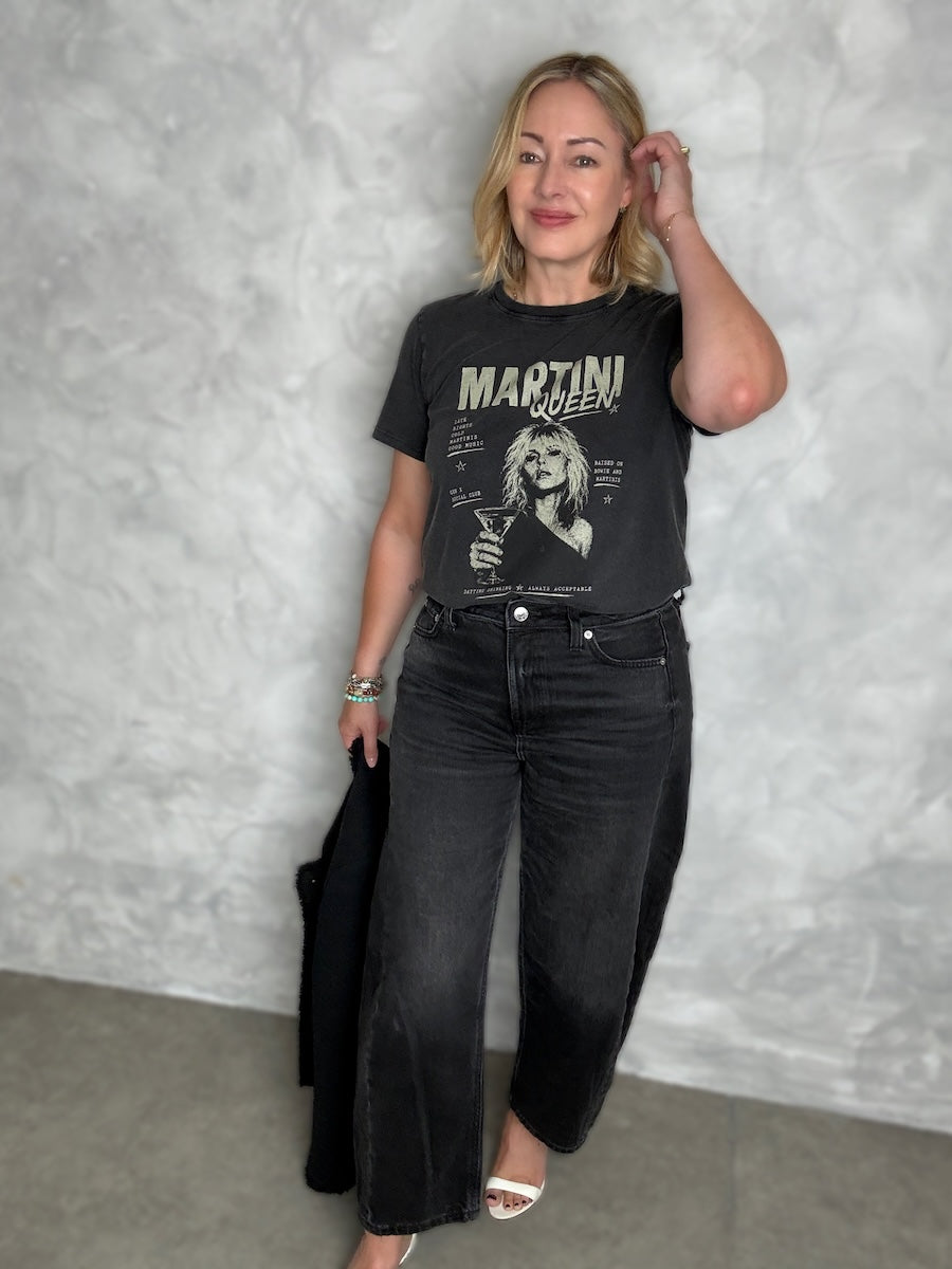 Martini Queen Stone Wash Tee