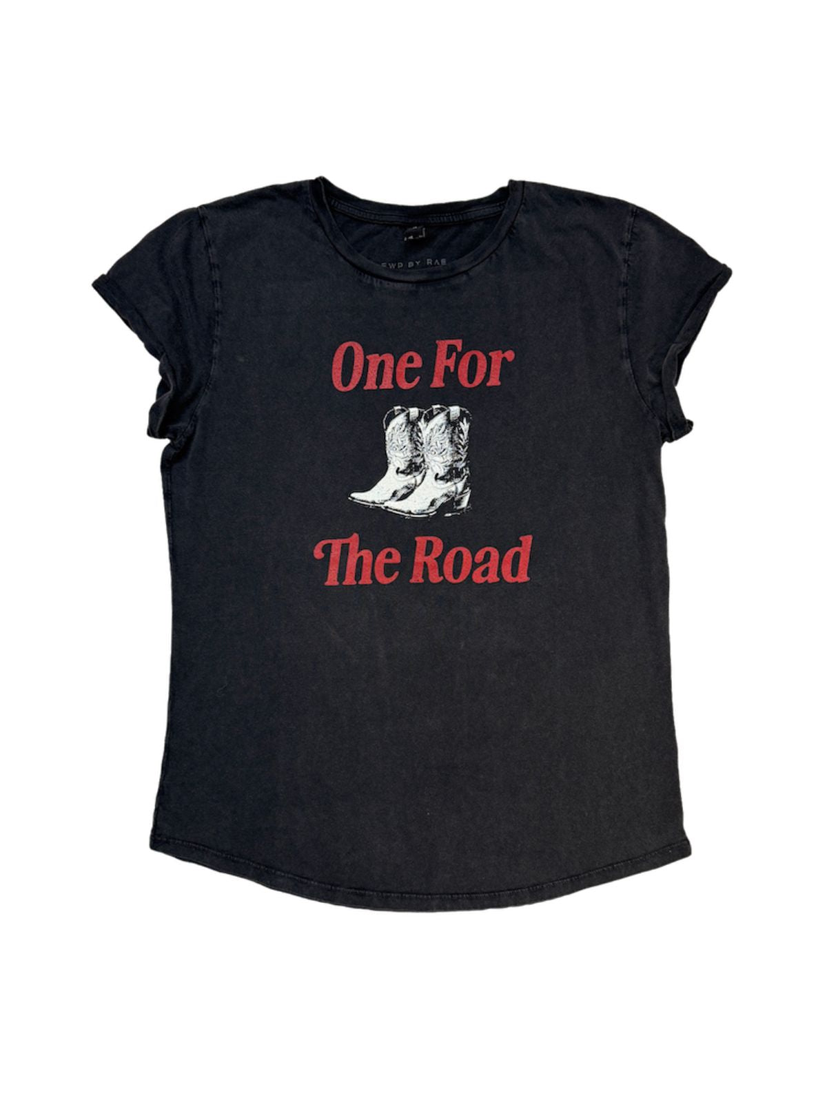 One For The Road Stone Wash T-shirt Black