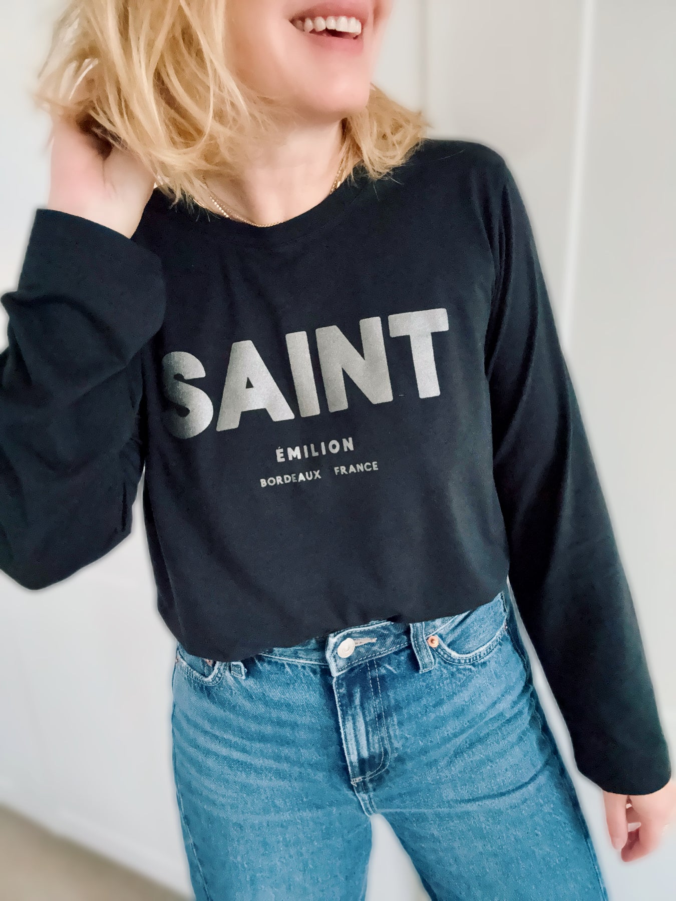 Saint Long Sleeve Top Black