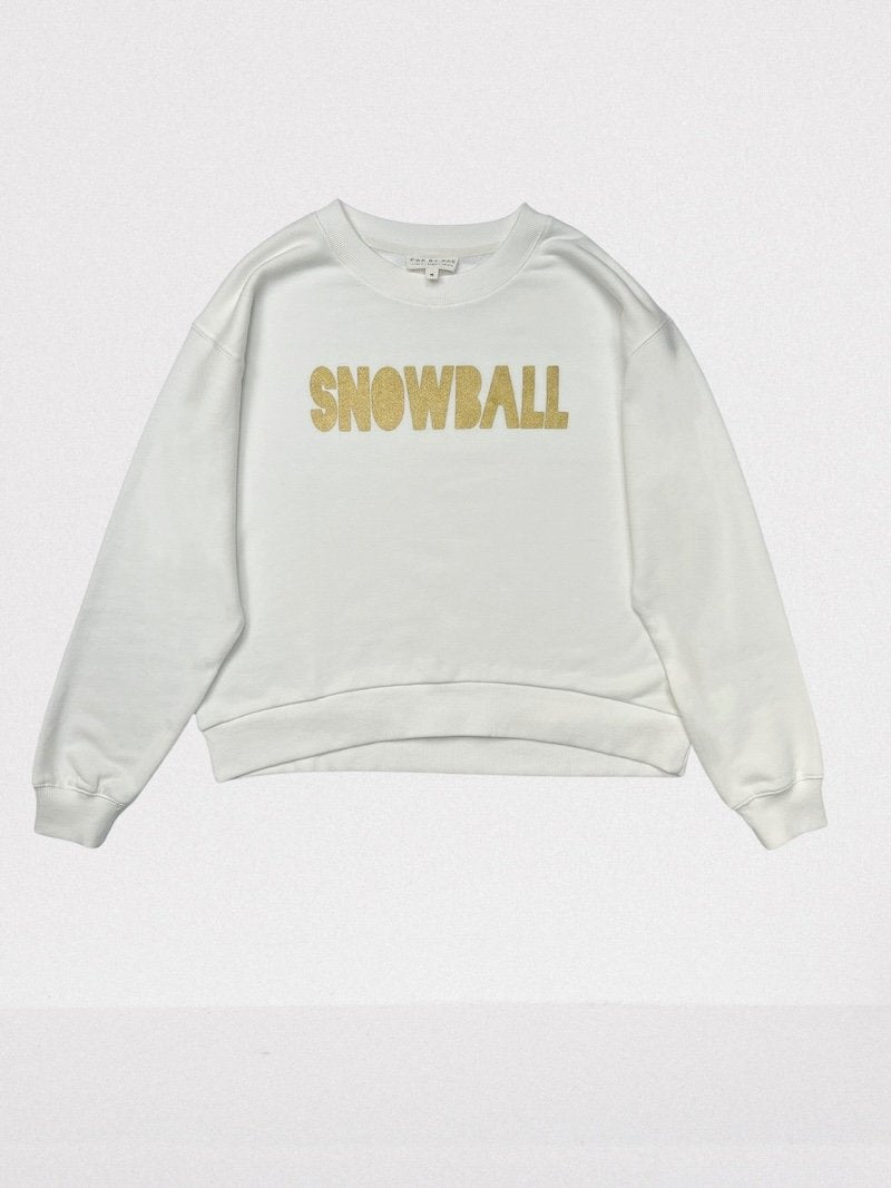 snowball sweatshirt winter white gold | fwp by rae | Christmas sweatshirt