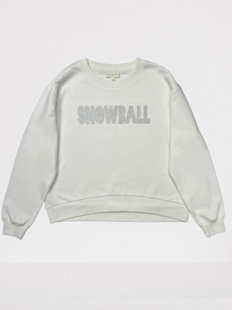 snowball sweatshirt winter white silver | fwp by rae | Christmas sweatshirt