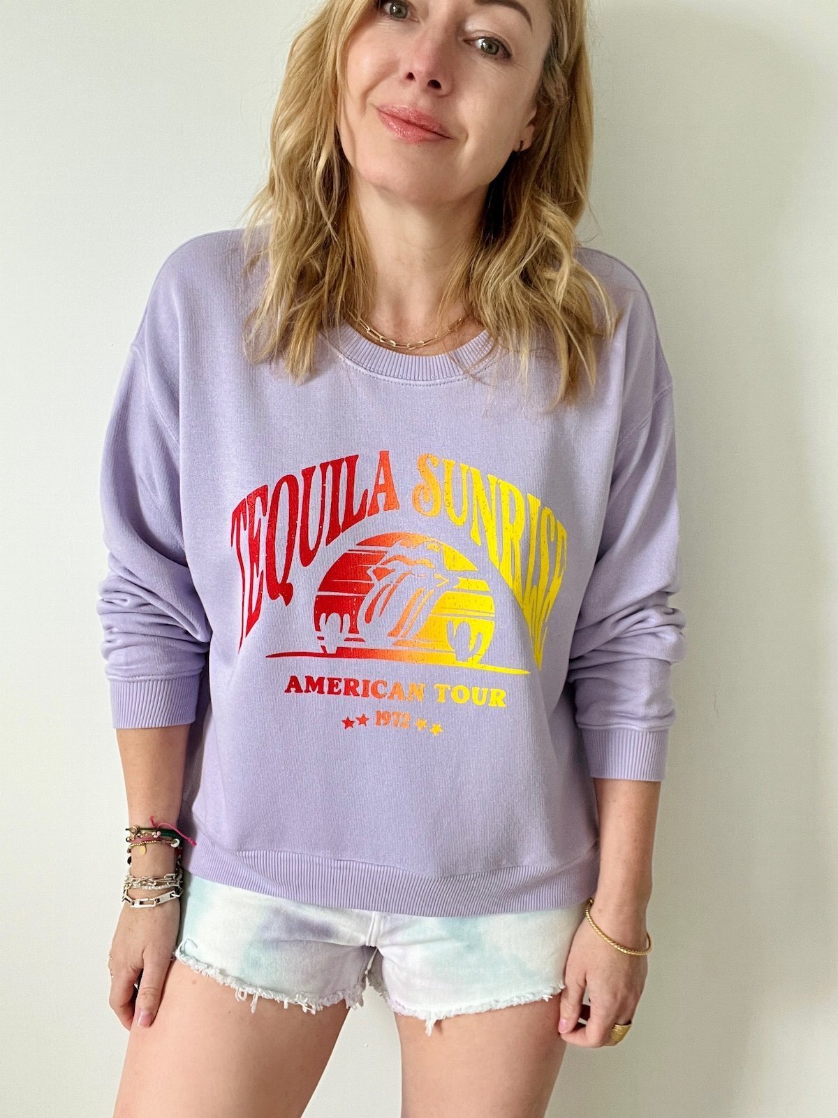 Tequila sunrise sweatshirt lilac | fwp by rae