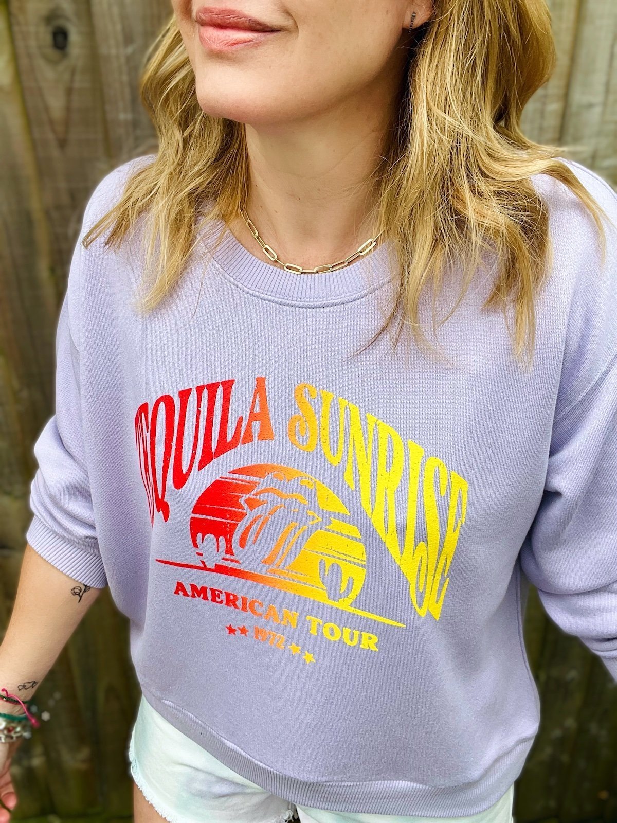 Tequila sunrise sweatshirt lilac | fwp by rae