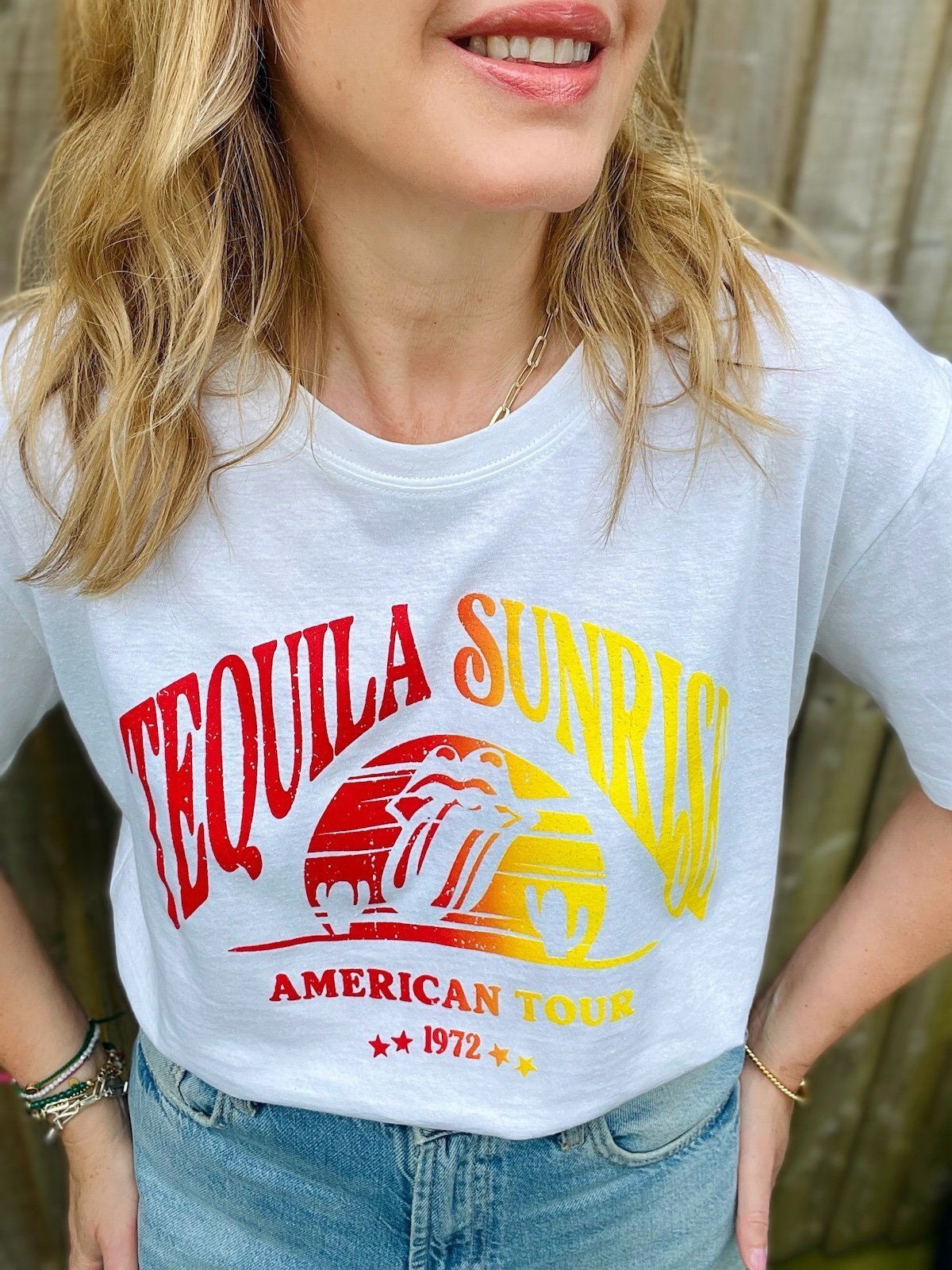 Tequila Sunrise Tour T-shirt White | fwp by rae